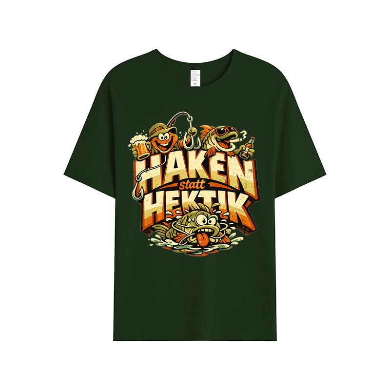 t-shirt Haken statt Hektik Angler-Style