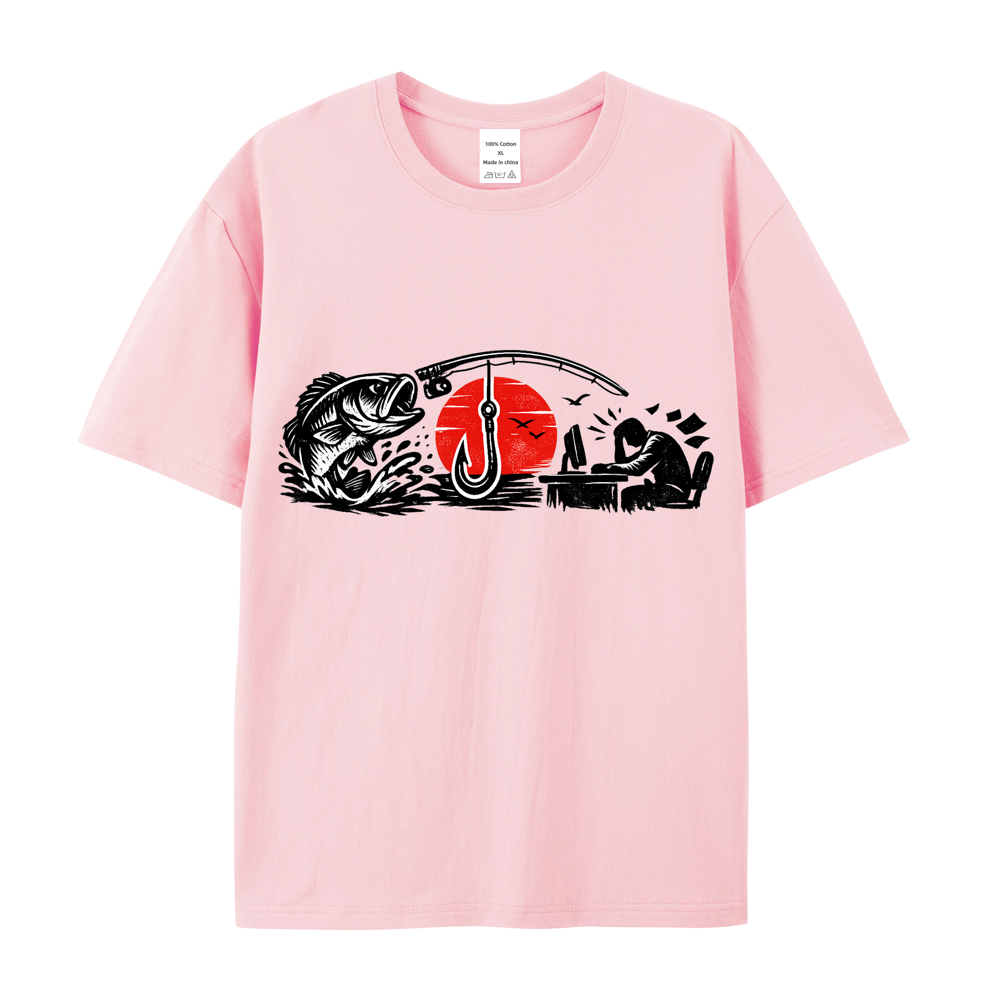 T-Shirt Anglerherz im Wassertraum