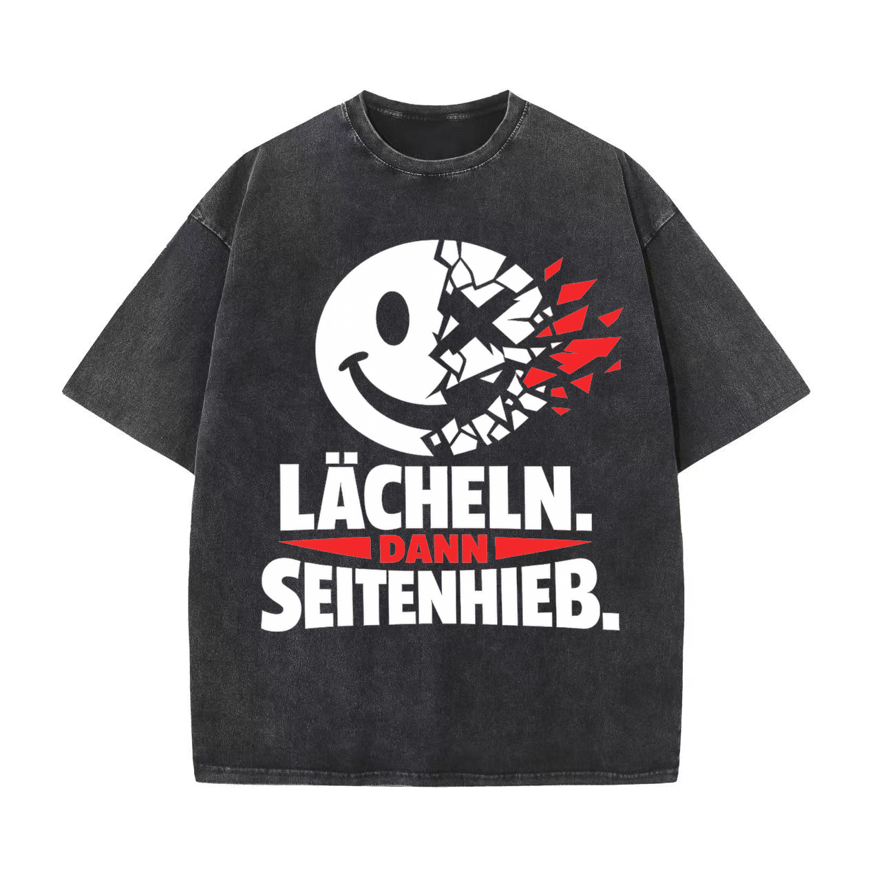 T-shirt Seitenhieb-Glanz: Lächeln mit Biss