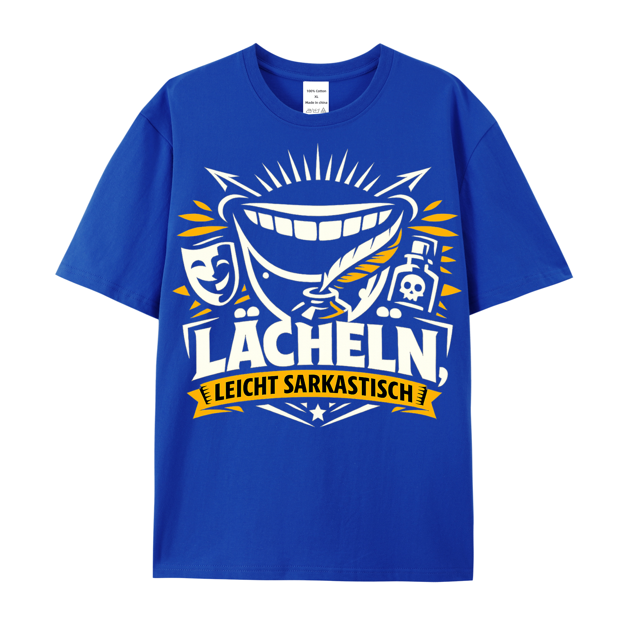T-shirt Sarkastisches Schimmerlächeln Statement