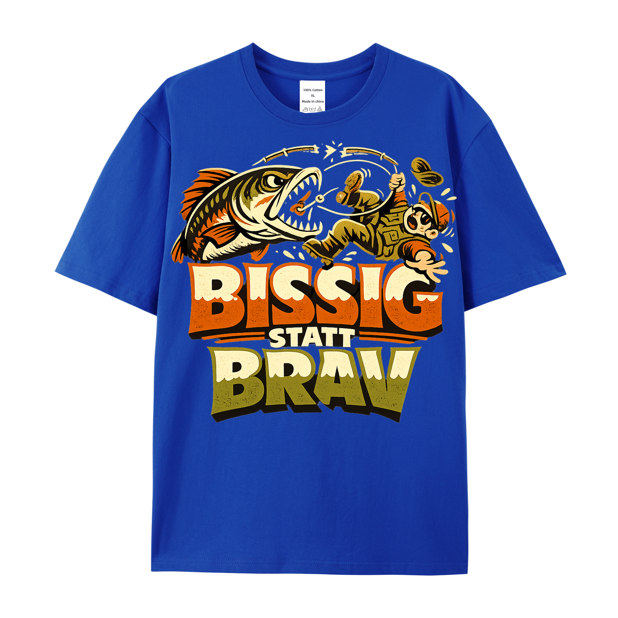 T-Shirt Bissig statt Brav Anglerstyle