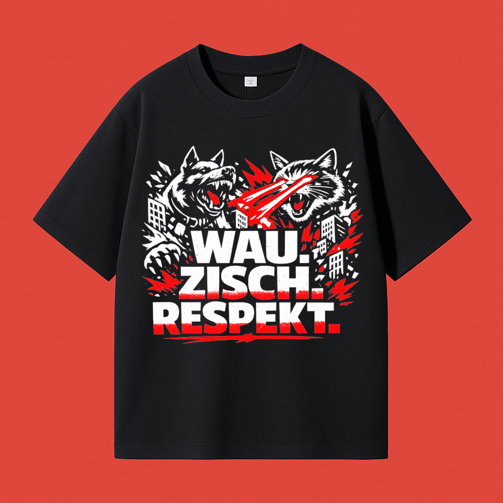 T-Shirt Wau Zisch Respekt Haustier Vibes