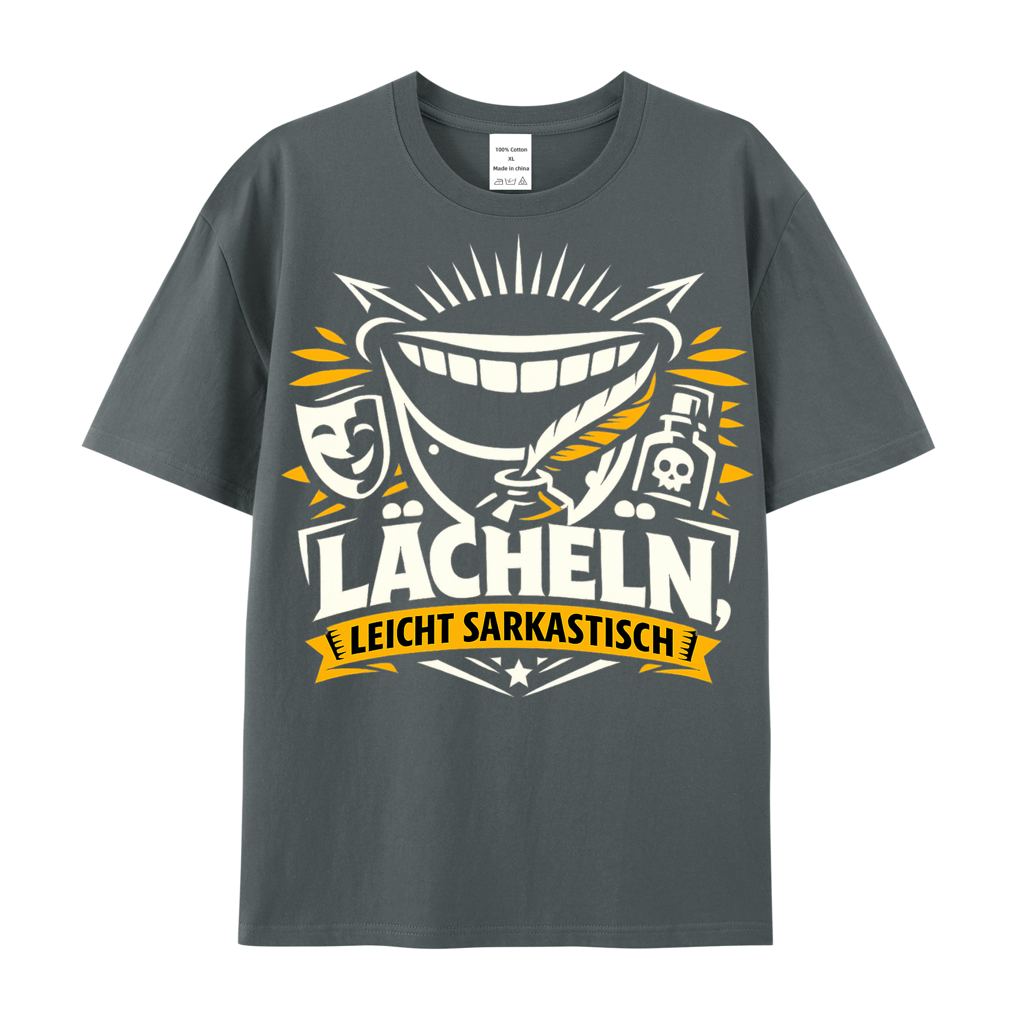 T-shirt Sarkastisches Schimmerlächeln Statement