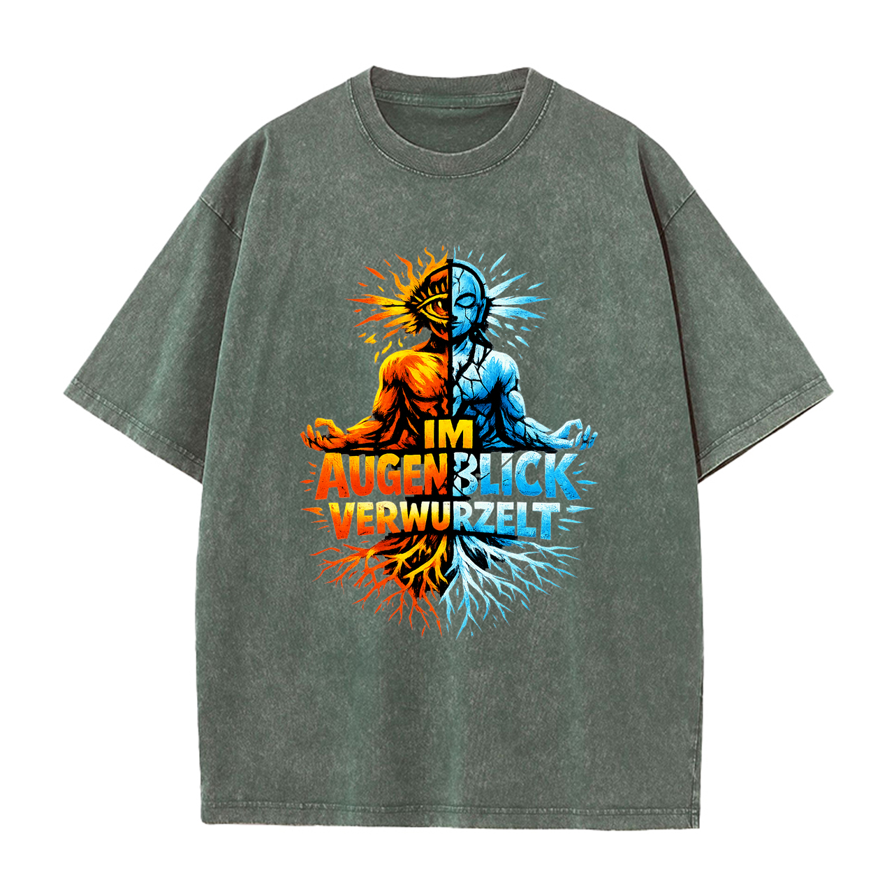 T-Shirt Augenblick Verwurzelt Zen Style