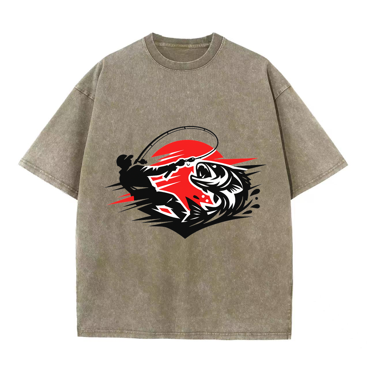 T-Shirt Angelglück am Wasser