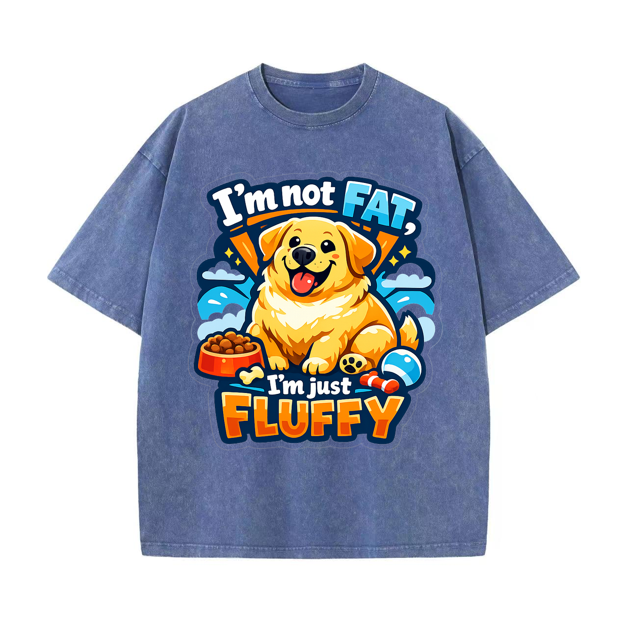 T-shirt I'm Not Fat, I'm Just Fluffy - Funny Dog Lover