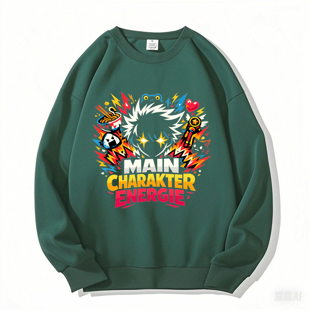 Sweatshirt Main Character Energie Anime Vibes