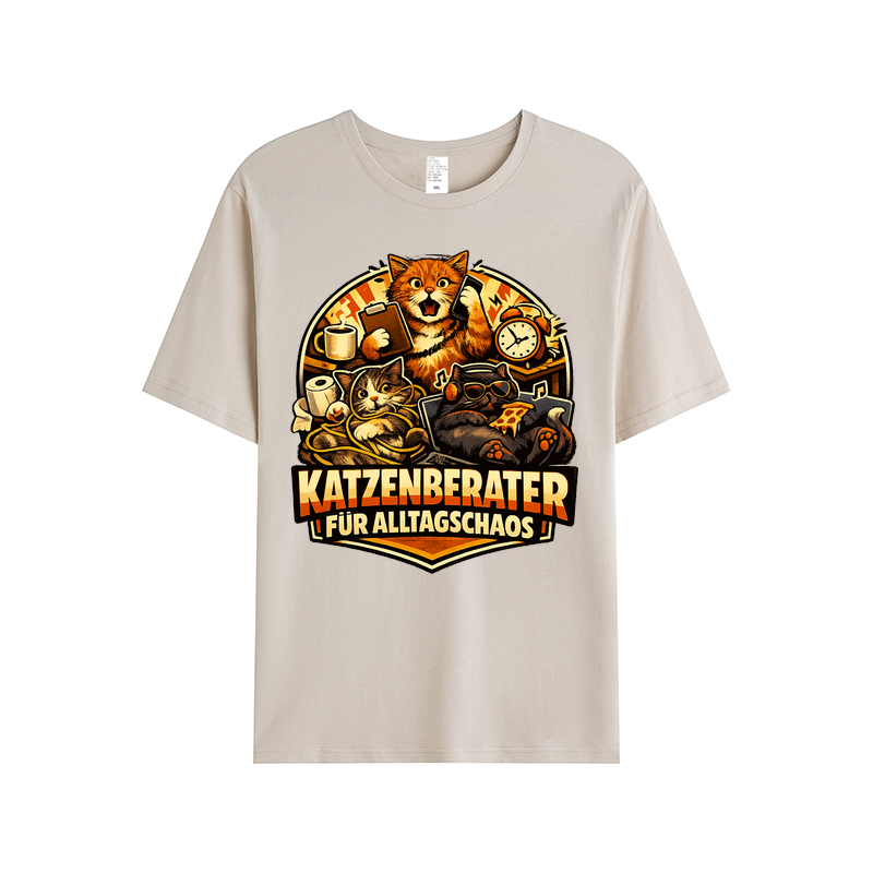 „Katzenberater für Alltagschaos“ t-shirt