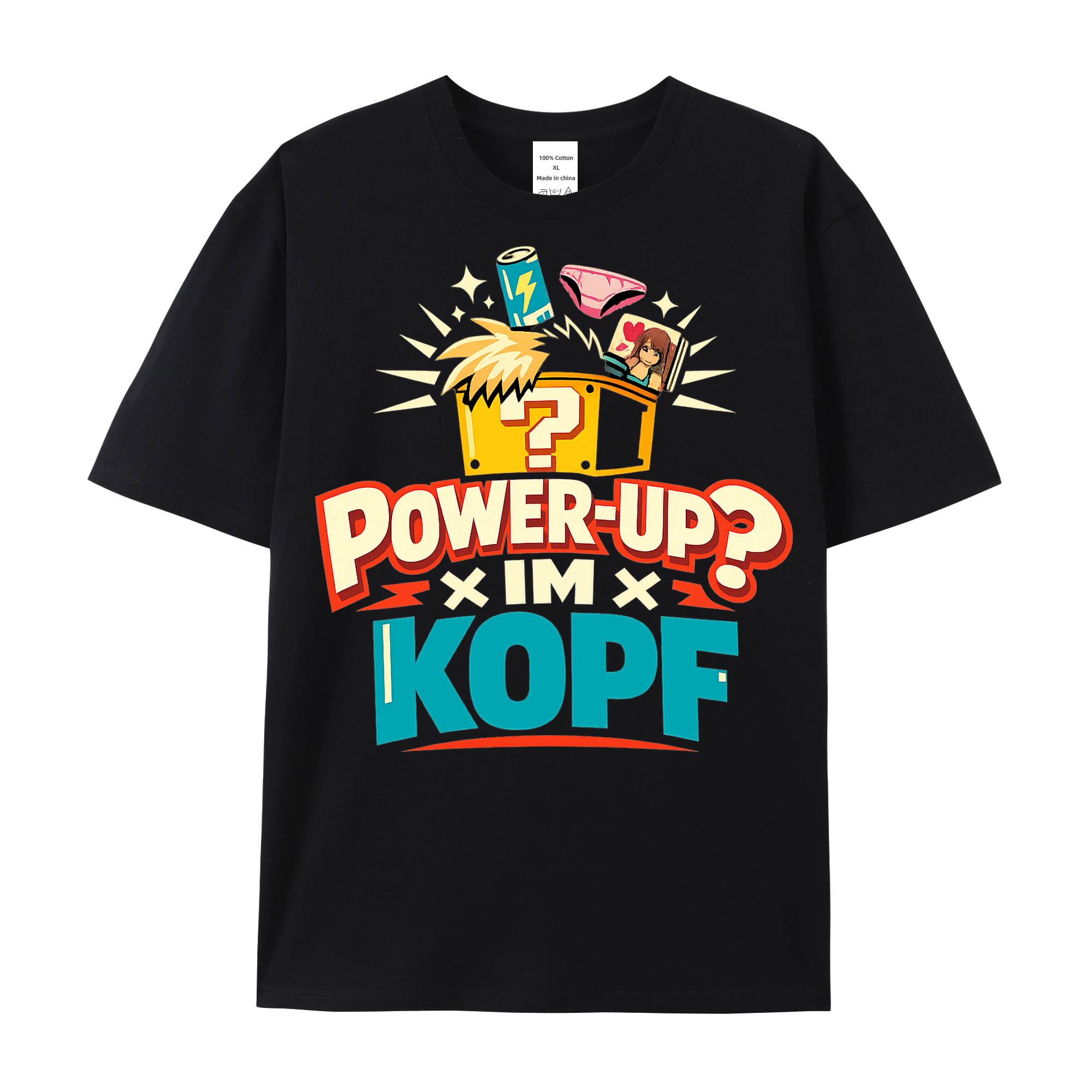 T-Shirt Power-Up Kopfkino Anime Style