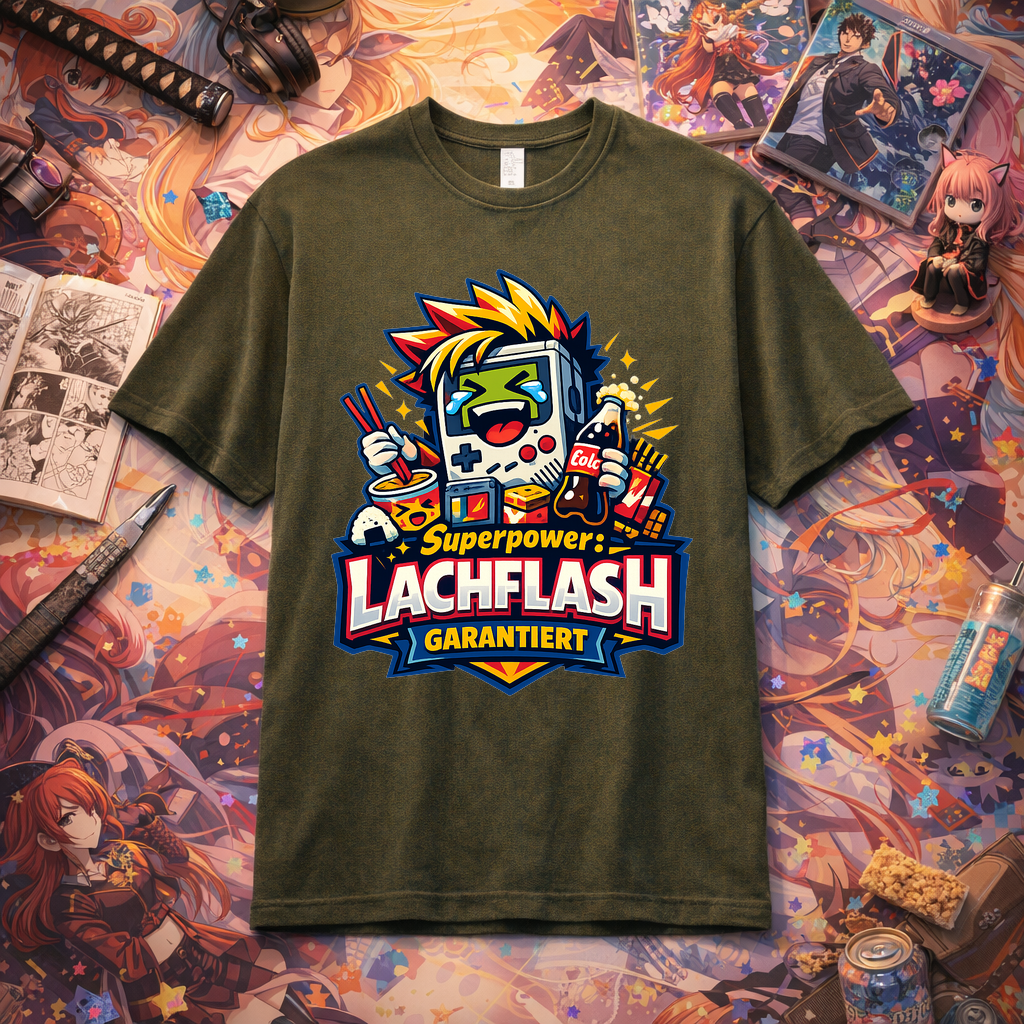 T-Shirt Lachflash Superpower Anime Edition