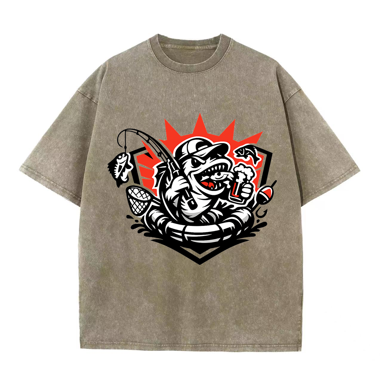 t-shirt Angelglück am Wasser