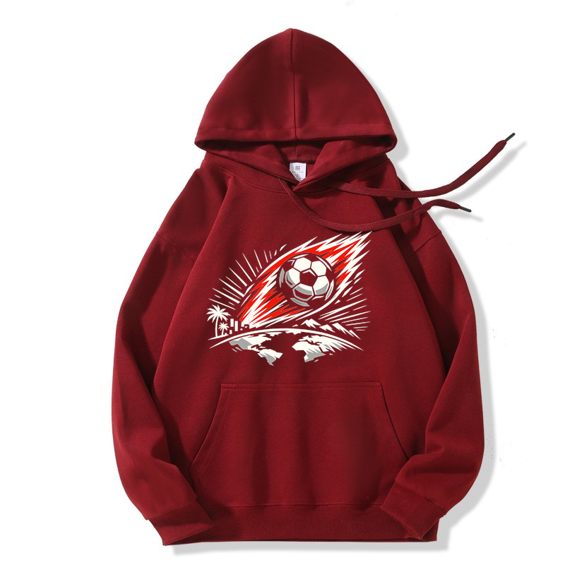 Hoodie Leuchtende Typowellen der Fußballnacht