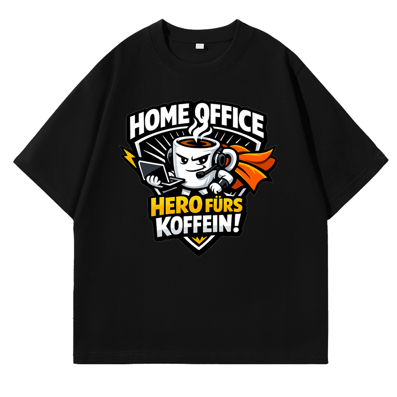 T-shirt Kaffeekrieger-Emblem – Held des Büros