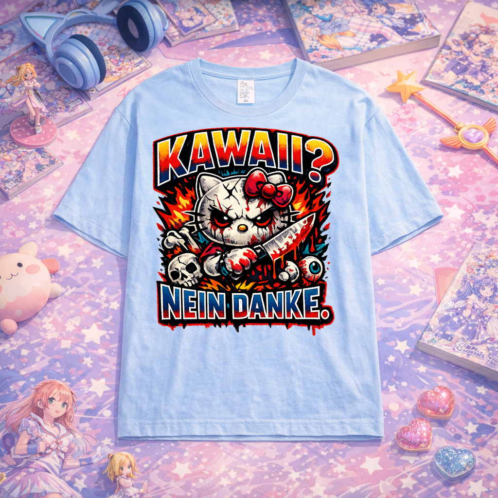 T-Shirt Kawaii Nein Danke Anime Rebel Style