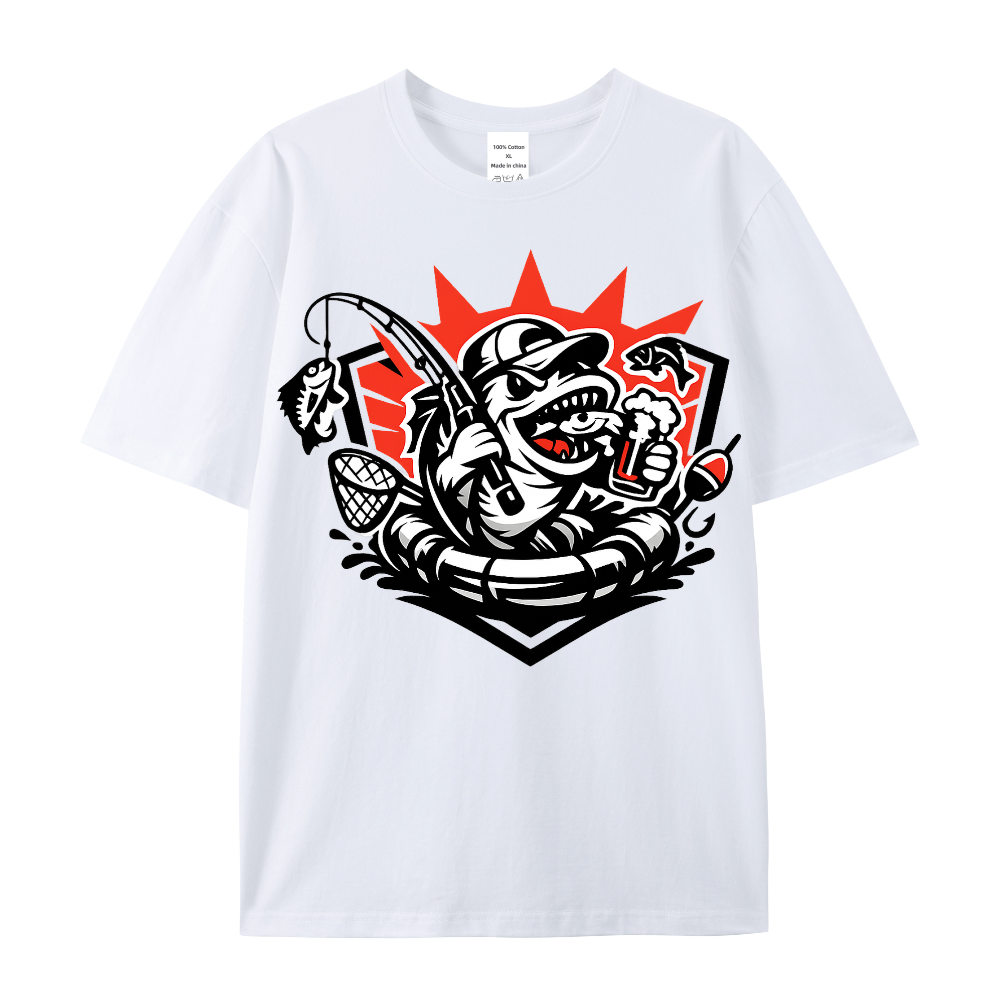 T-Shirt Angelglück am Wasser