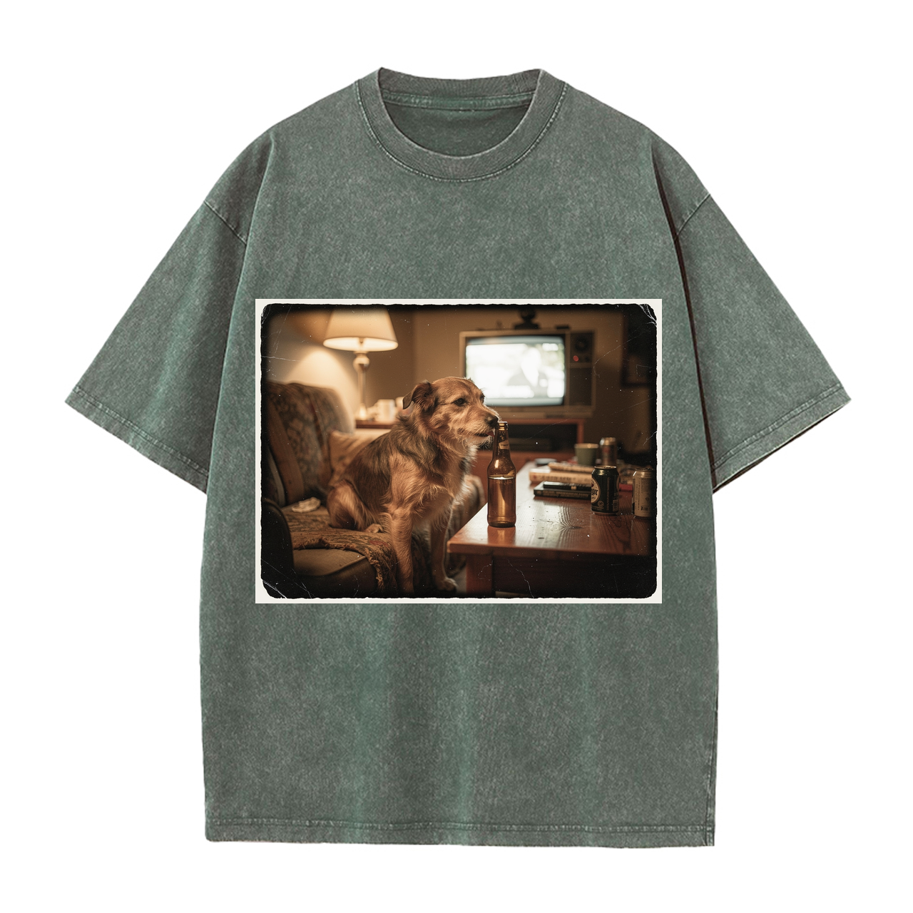 T-shirt Dog Polaroid Photo Collage