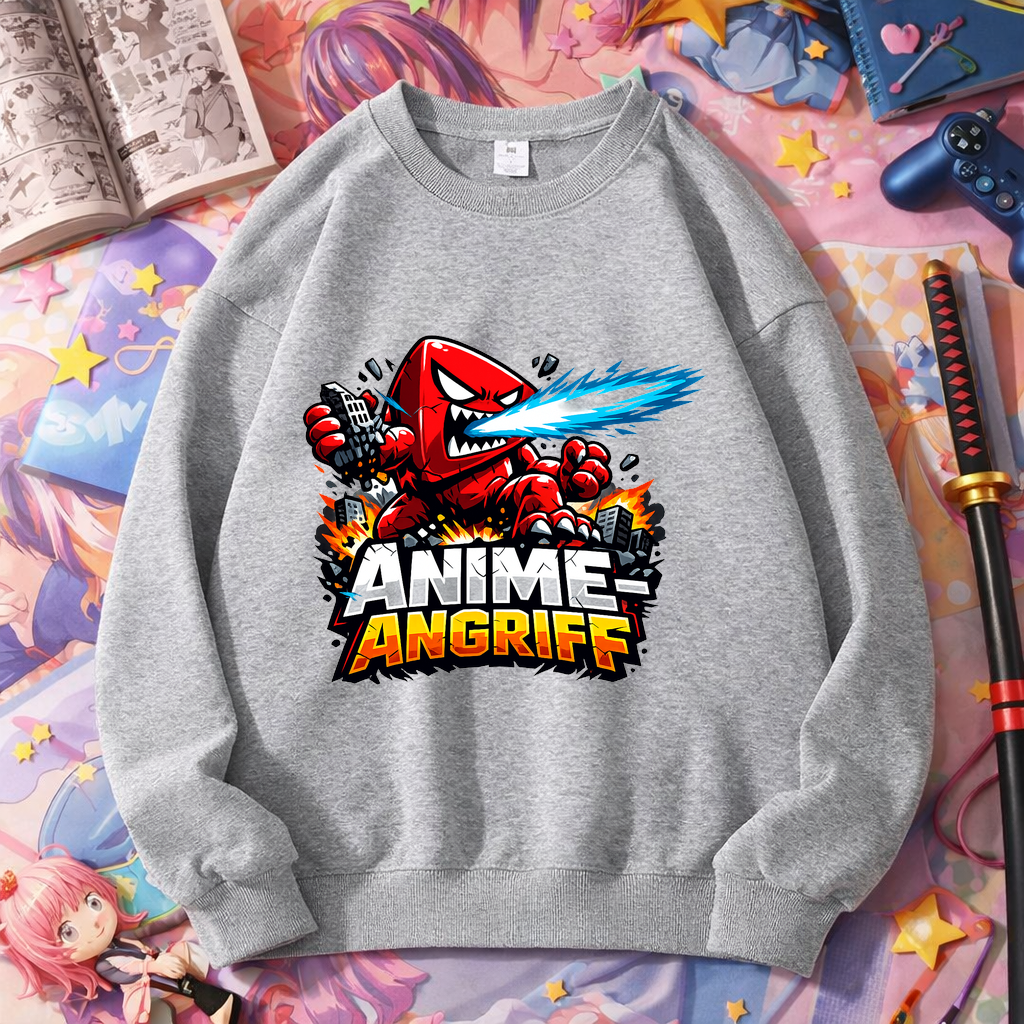 Sweatshirt Anime-Angriff: Power & Style für echte Fans