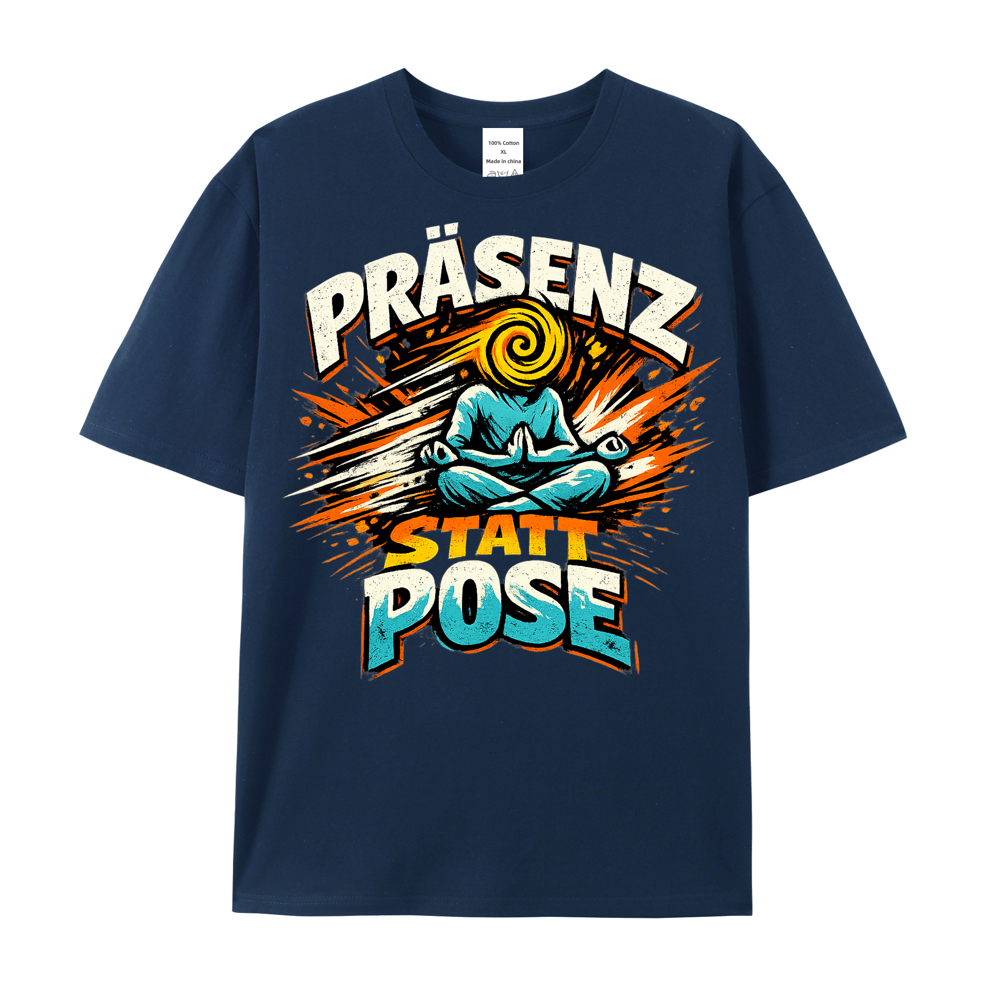 T-Shirt Präsenz statt Pose — Yoga Lifestyle Shirt