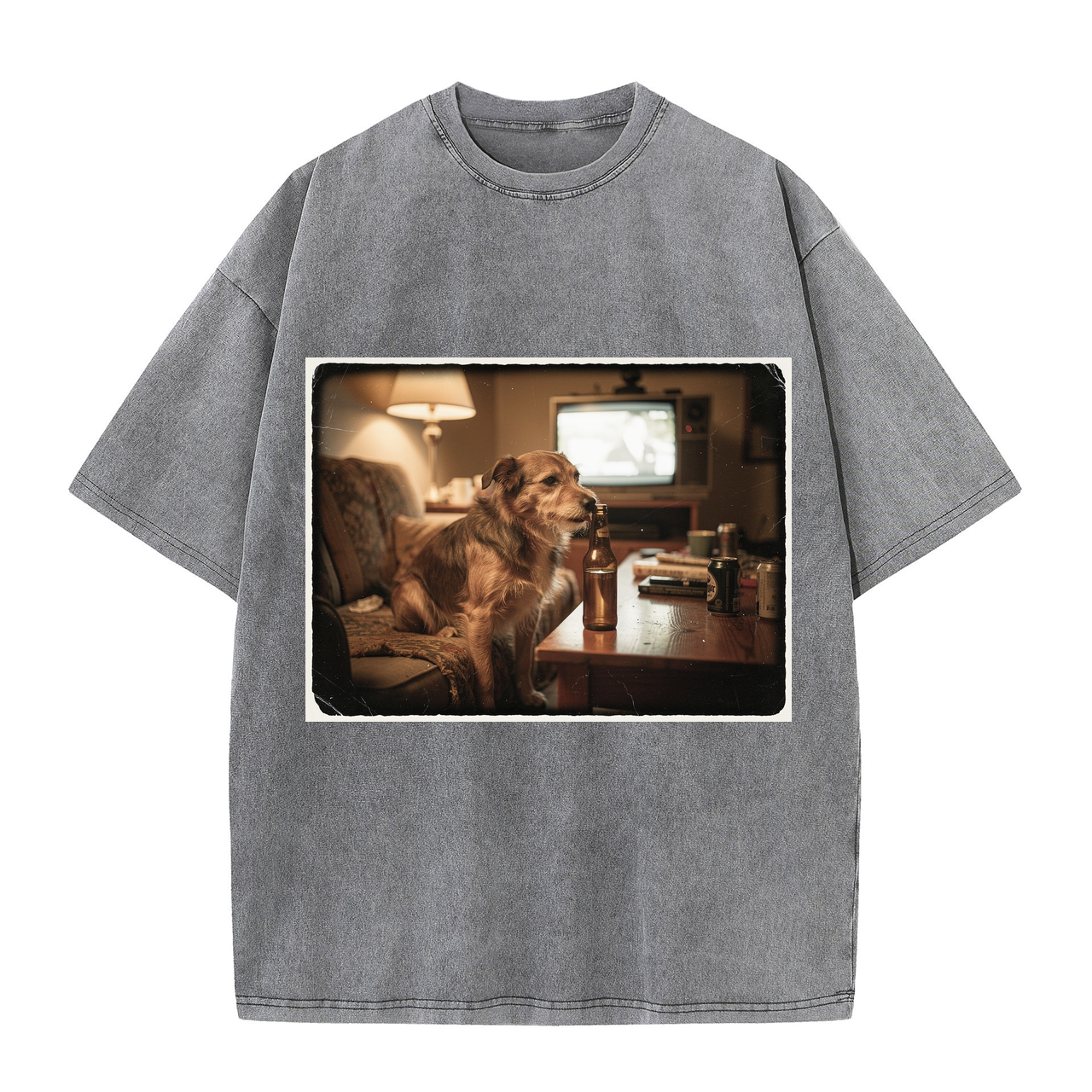 T-shirt Dog Polaroid Photo Collage