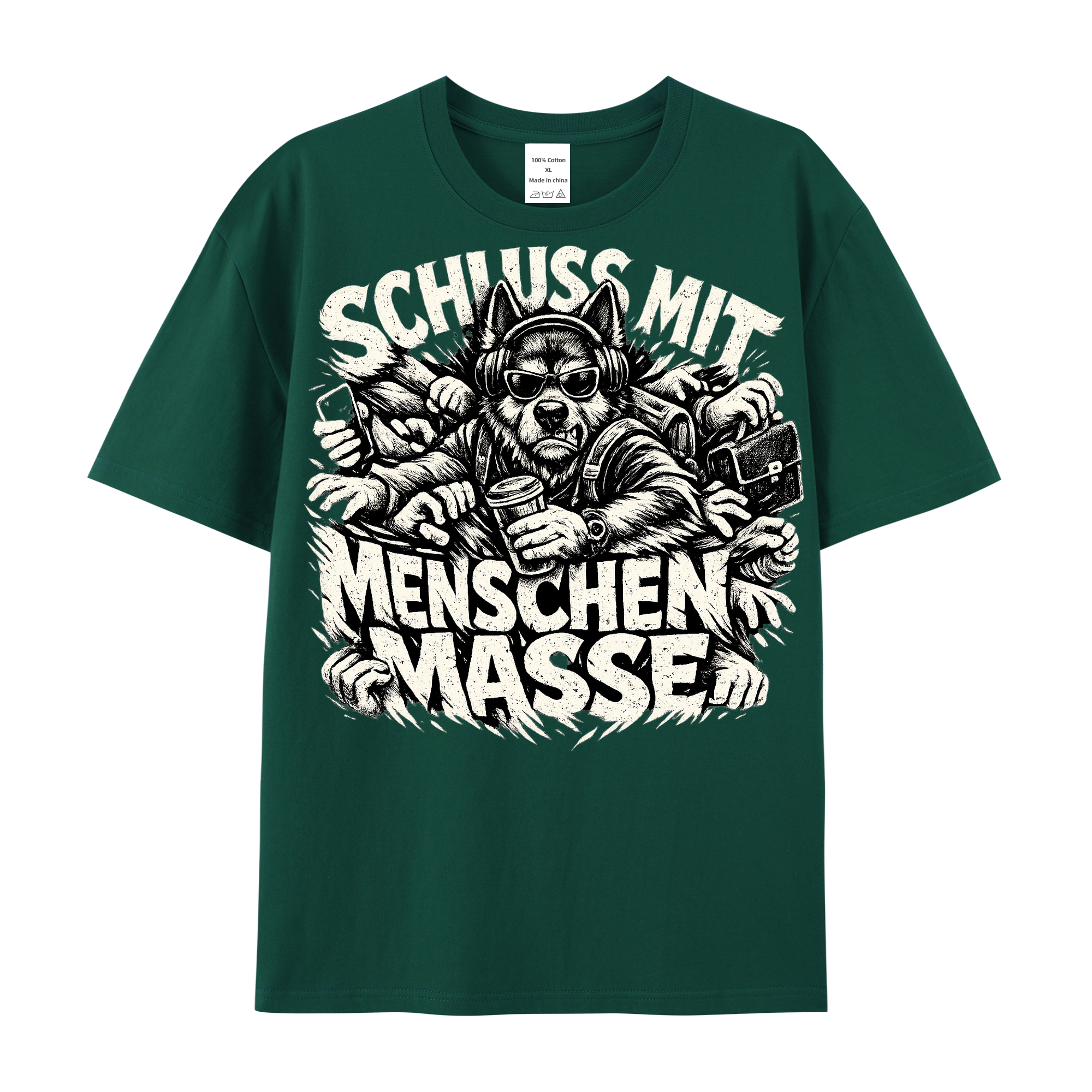 T-Shirt Schluss mit Menschenmassen Hundeliebe