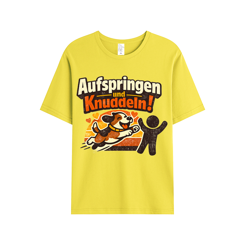 T-Shirt Hundeknuddel Sprungfreude