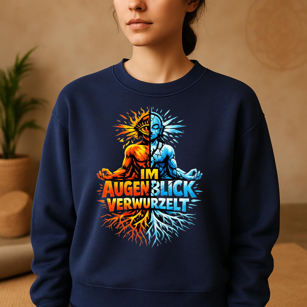 Sweatshirt Im Augenblick verwurzelt - Yoga Balance & Ruhe