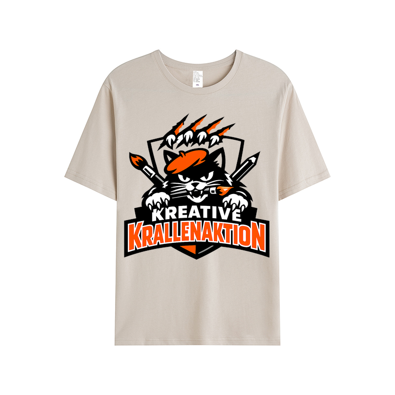 T-Shirt Kreative Krallenaktion Katze