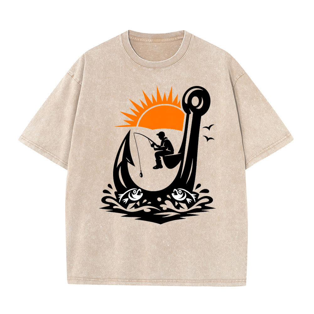 T-Shirt Angelglück am Wasser