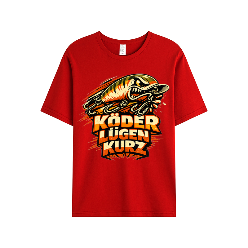 t-shirt Köder Lügen Kurz Angler Edition