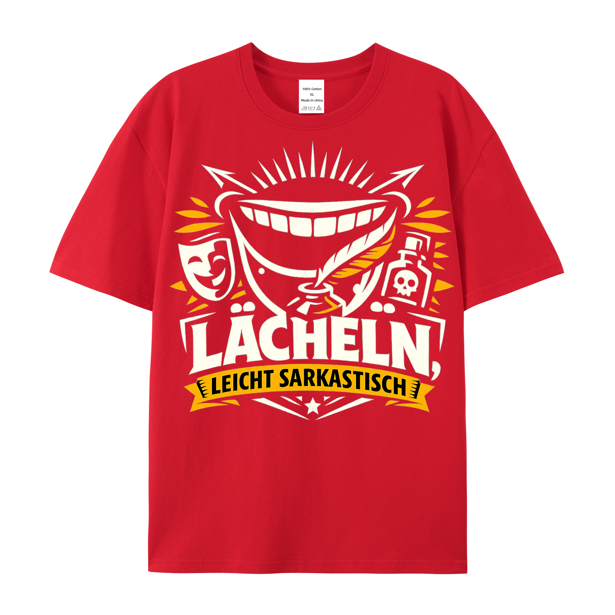 T-shirt Sarkastisches Schimmerlächeln Statement