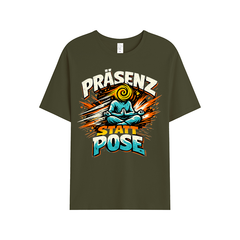 T-Shirt Präsenz statt Pose — Yoga mit Achtsamkeit