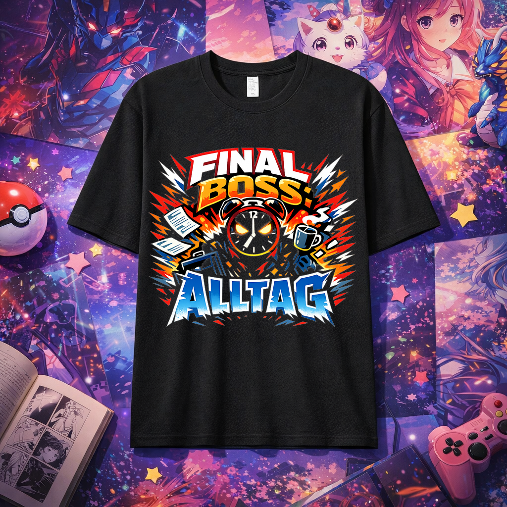 T-Shirt Final Boss Alltag – Anime Motiv für echte Helden
