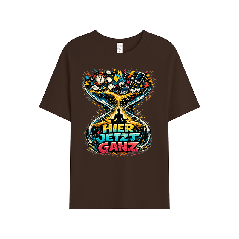 T-Shirt Hier, Jetzt, Ganz – Yoga Balance & Achtsamkeit