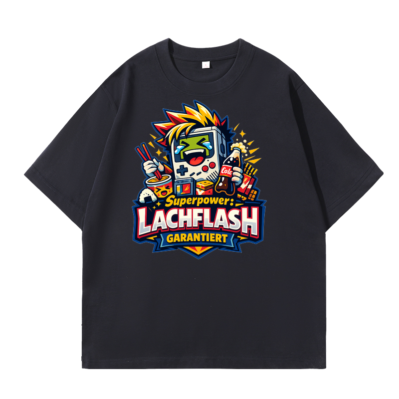 T-Shirt Lachkick: Superpower Lachflash garantiert
