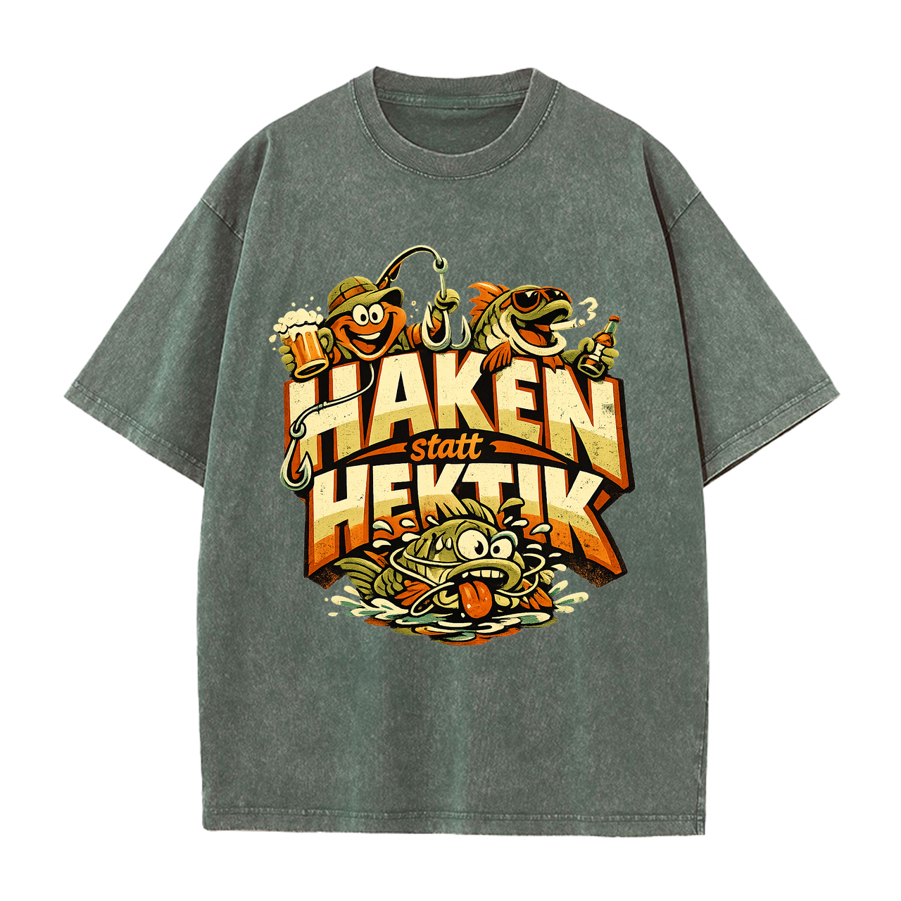 t-shirt Haken statt Hektik Anglerglück