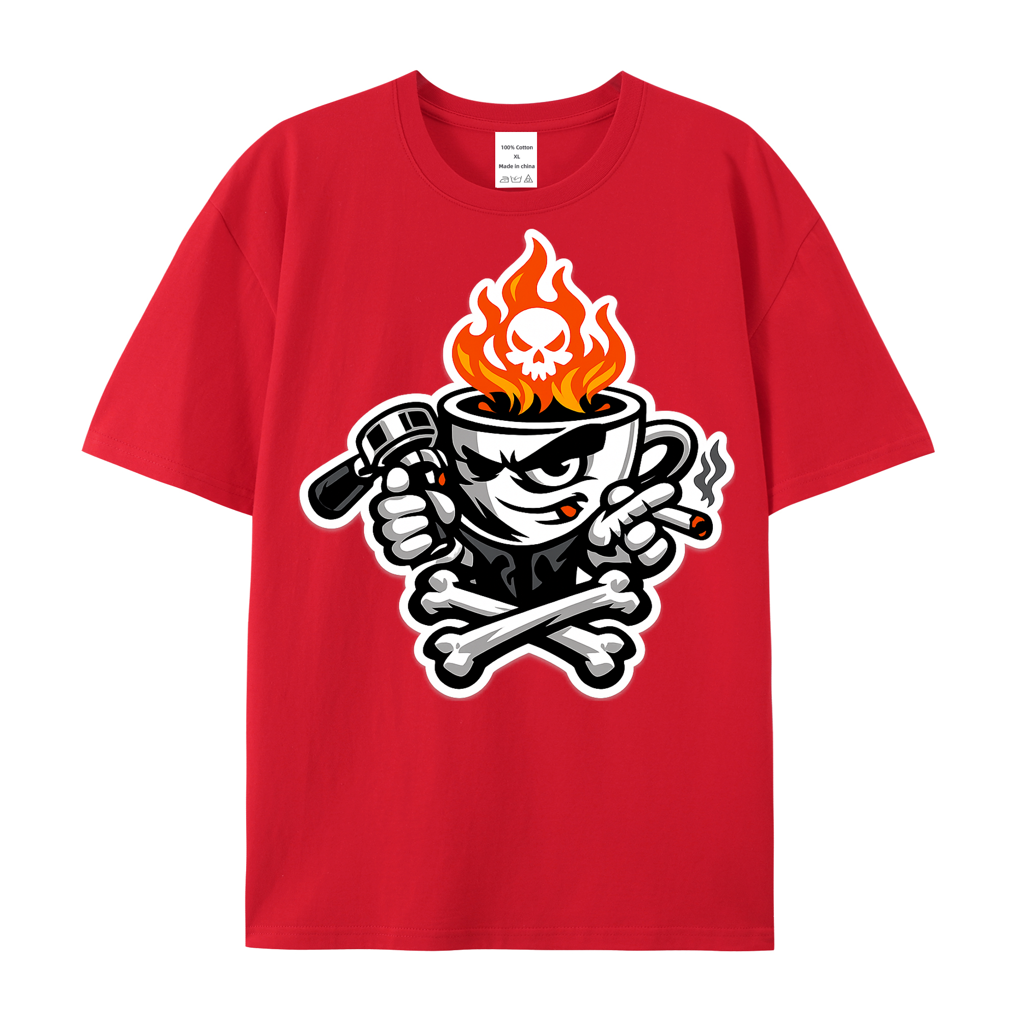 T-shirt Rebel Roast Mascot für Kaffee-Connaisseure