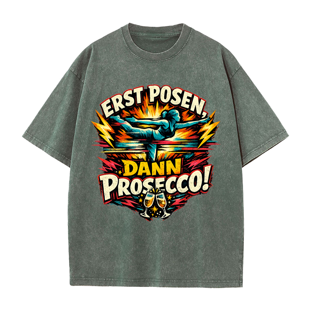 T-Shirt Yoga Bliss Pose then Prosecco