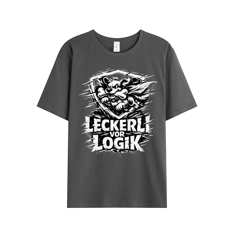 T-Shirt Leckerli vor Logik Hundeliebe