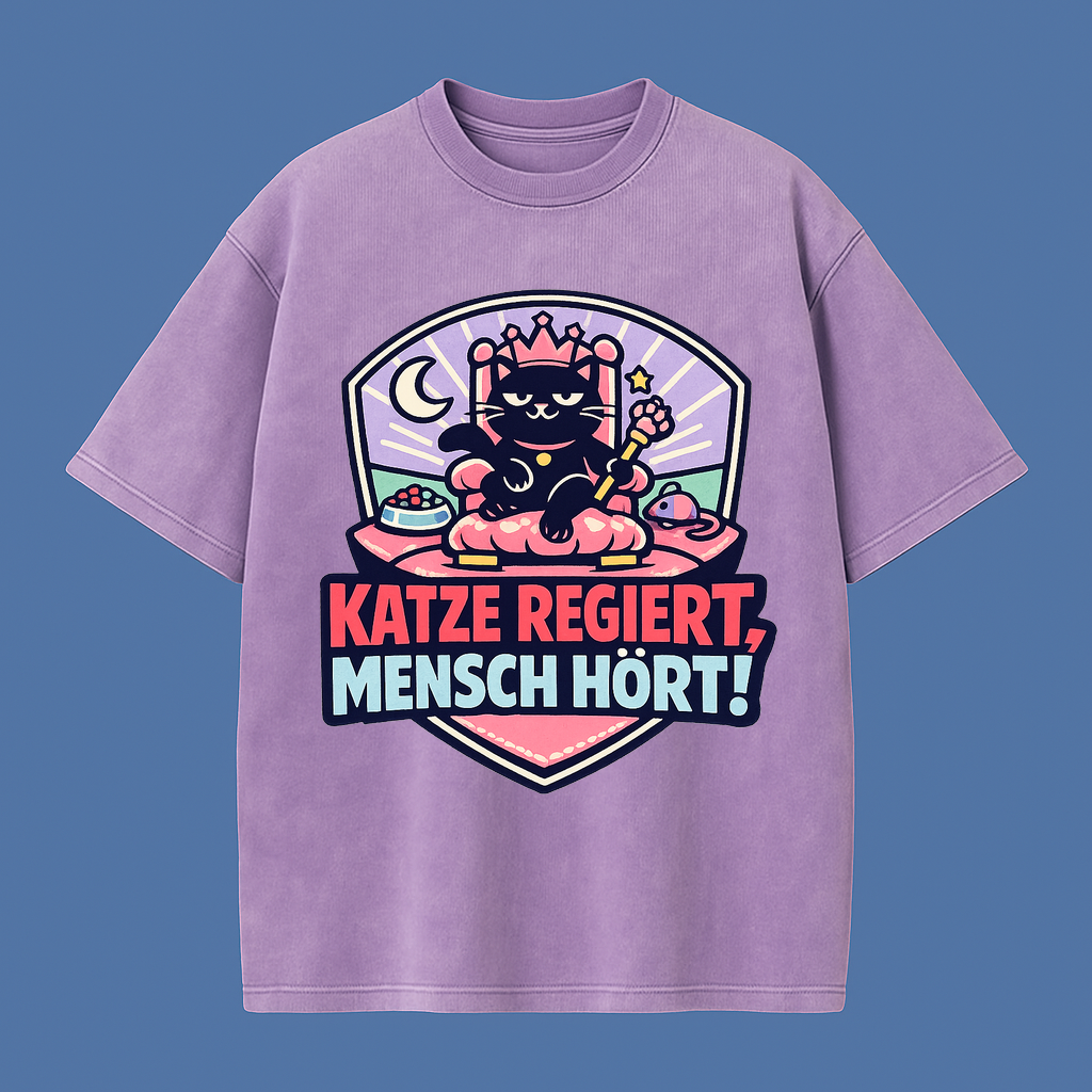 Katze regiert, Mensch hört! t-shirt