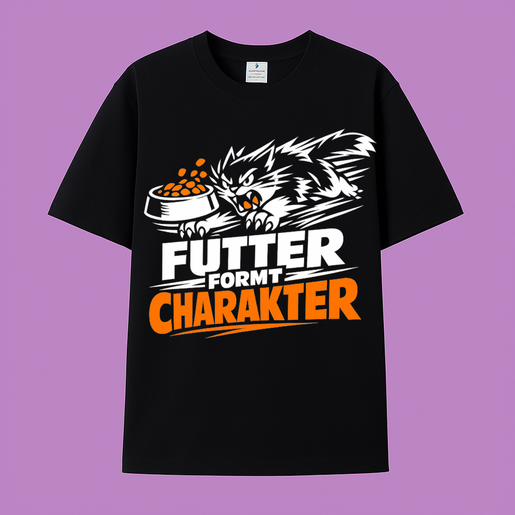 T-Shirt Katzencharakter Futterformt Stil
