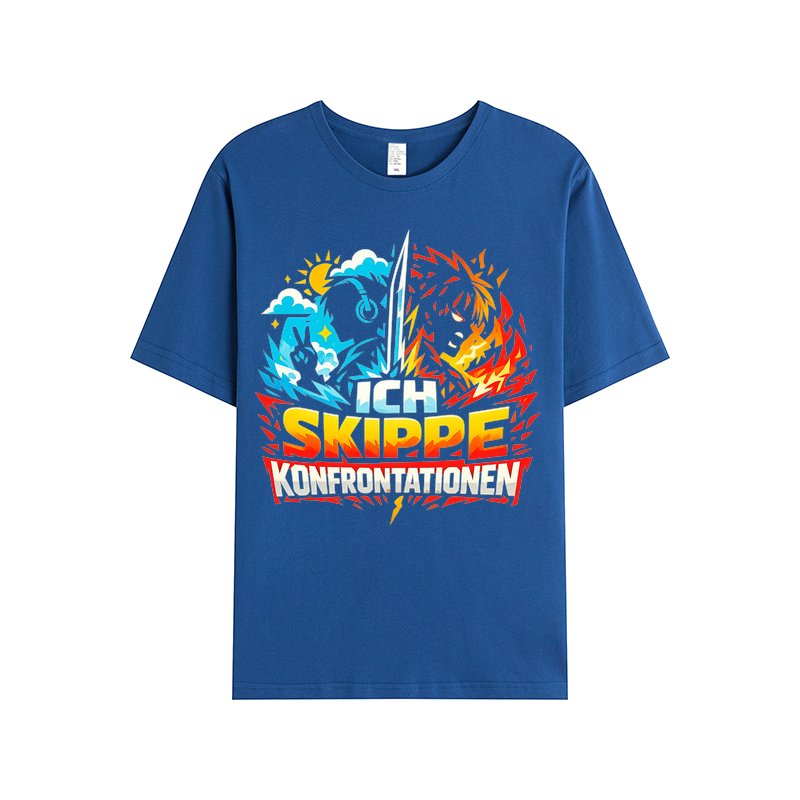 T-Shirt Anime Skip Mode Konfrontation