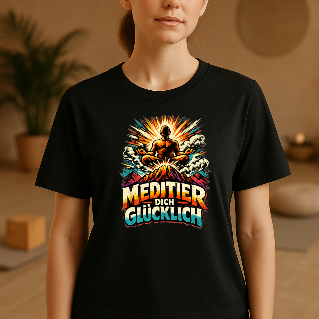 T-Shirt Glücksmeditation Yoga Shirt