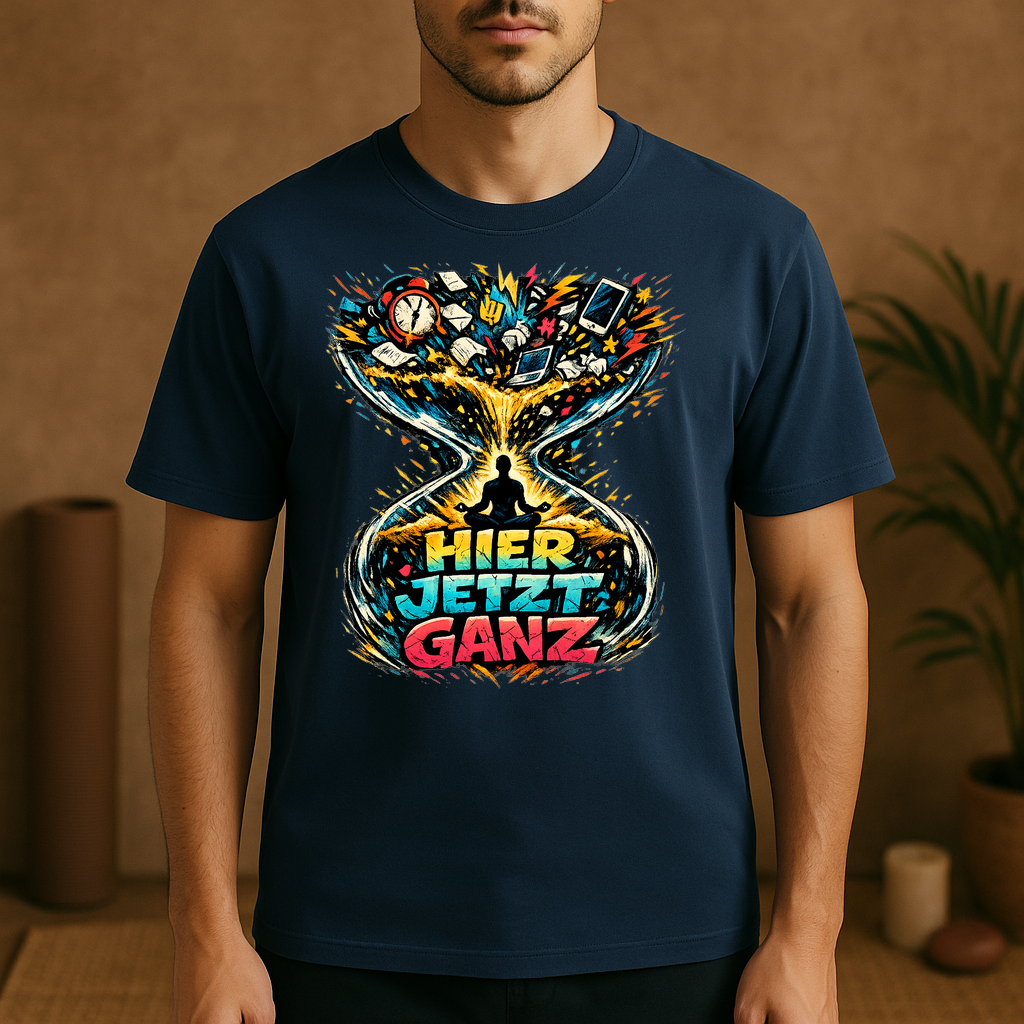 T-Shirt Hier, Jetzt, Ganz - Yoga Balance & Achtsamkeit