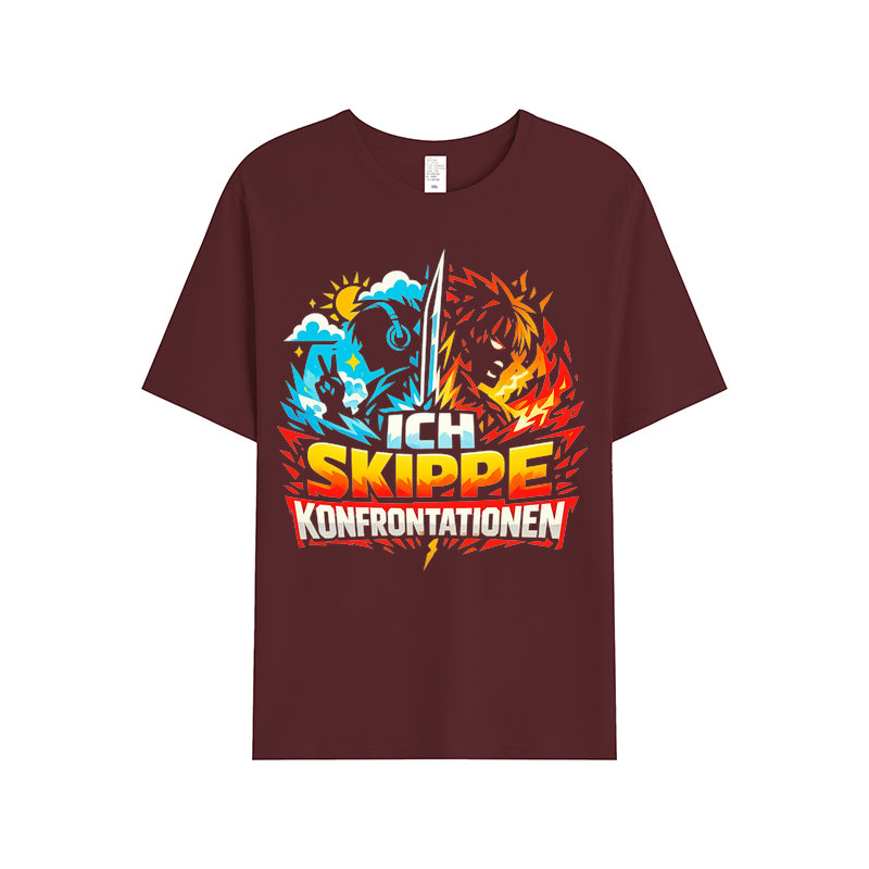 T-Shirt Anime Skip Mode Konfrontation