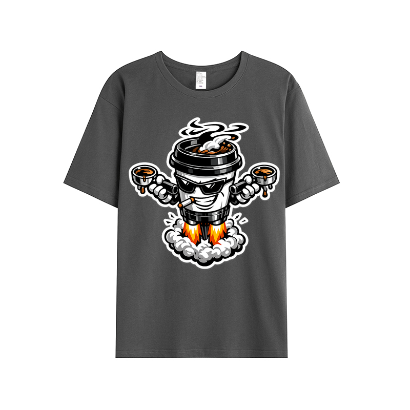 T-shirt Velvet Steam Clash: Kaffeegenuss im Duell