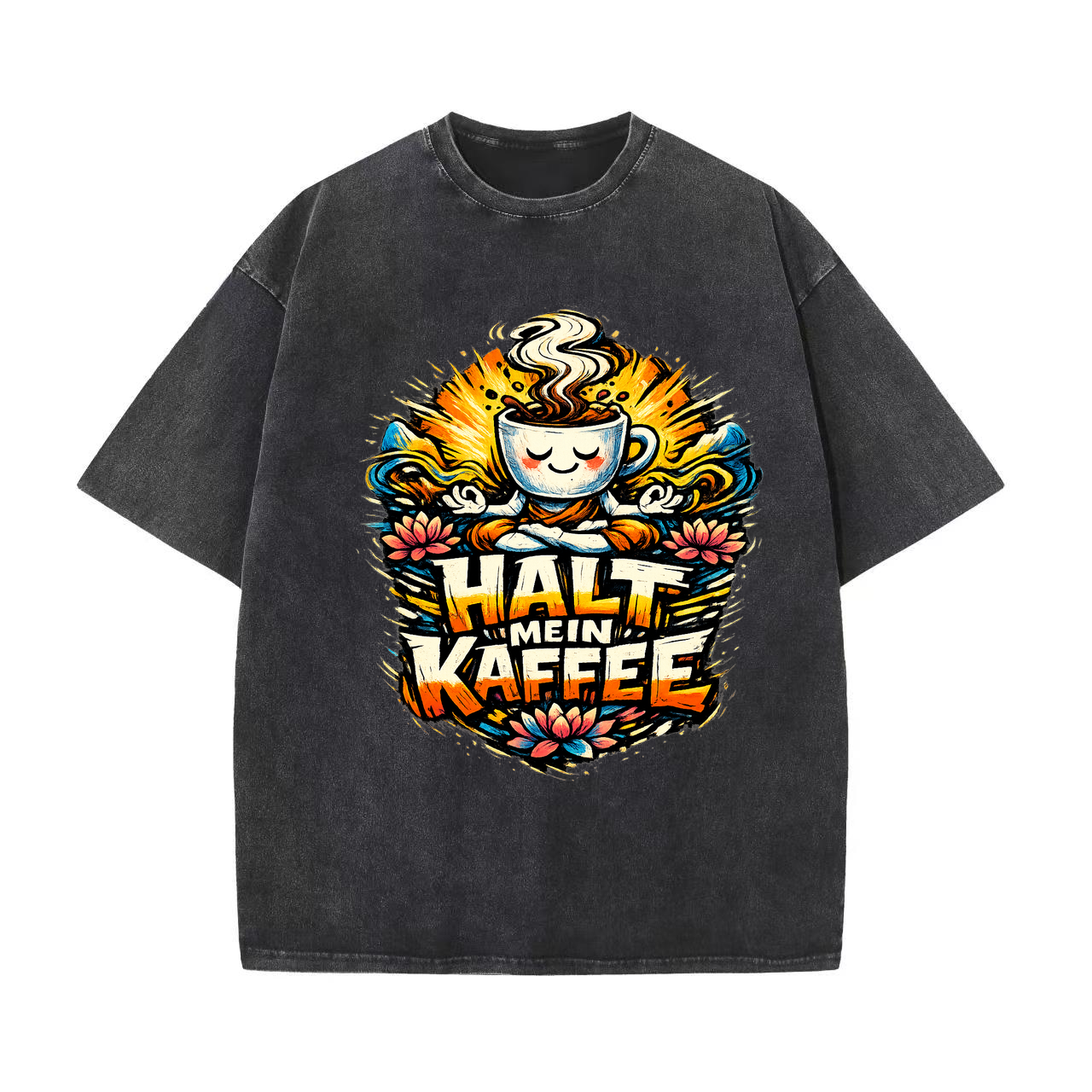 T-Shirt Kaffee-Yoga Flow