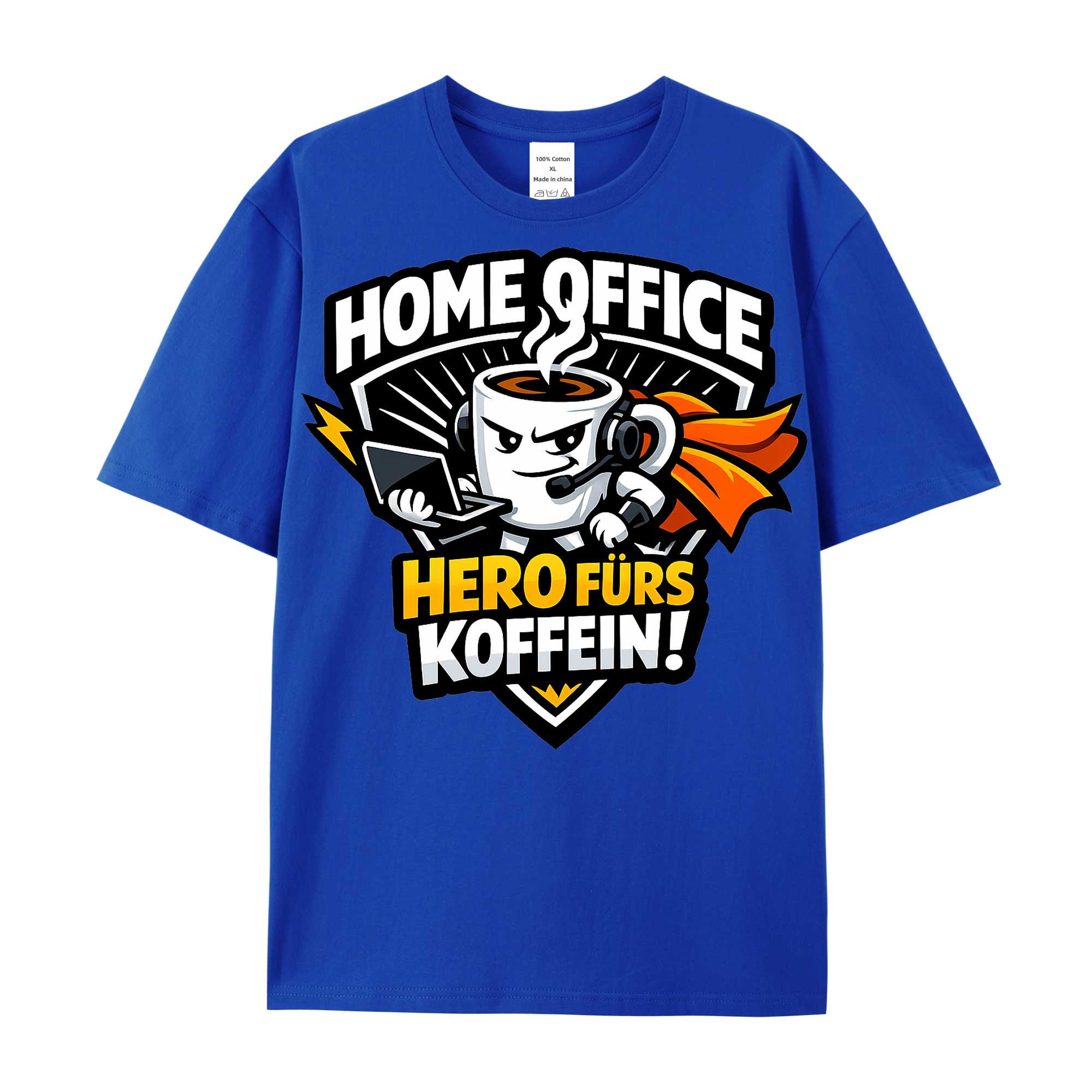 T-shirt Kaffeekrieger Emblem Büro Alltag