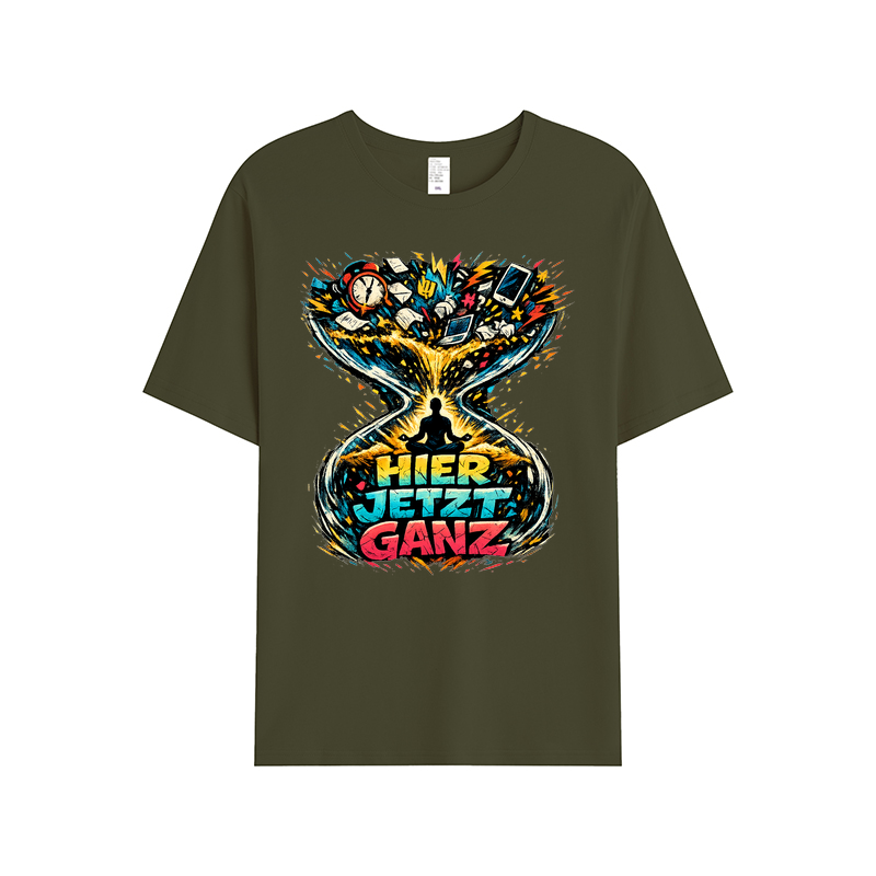 T-Shirt Hier, Jetzt, Ganz – Yoga Balance & Achtsamkeit