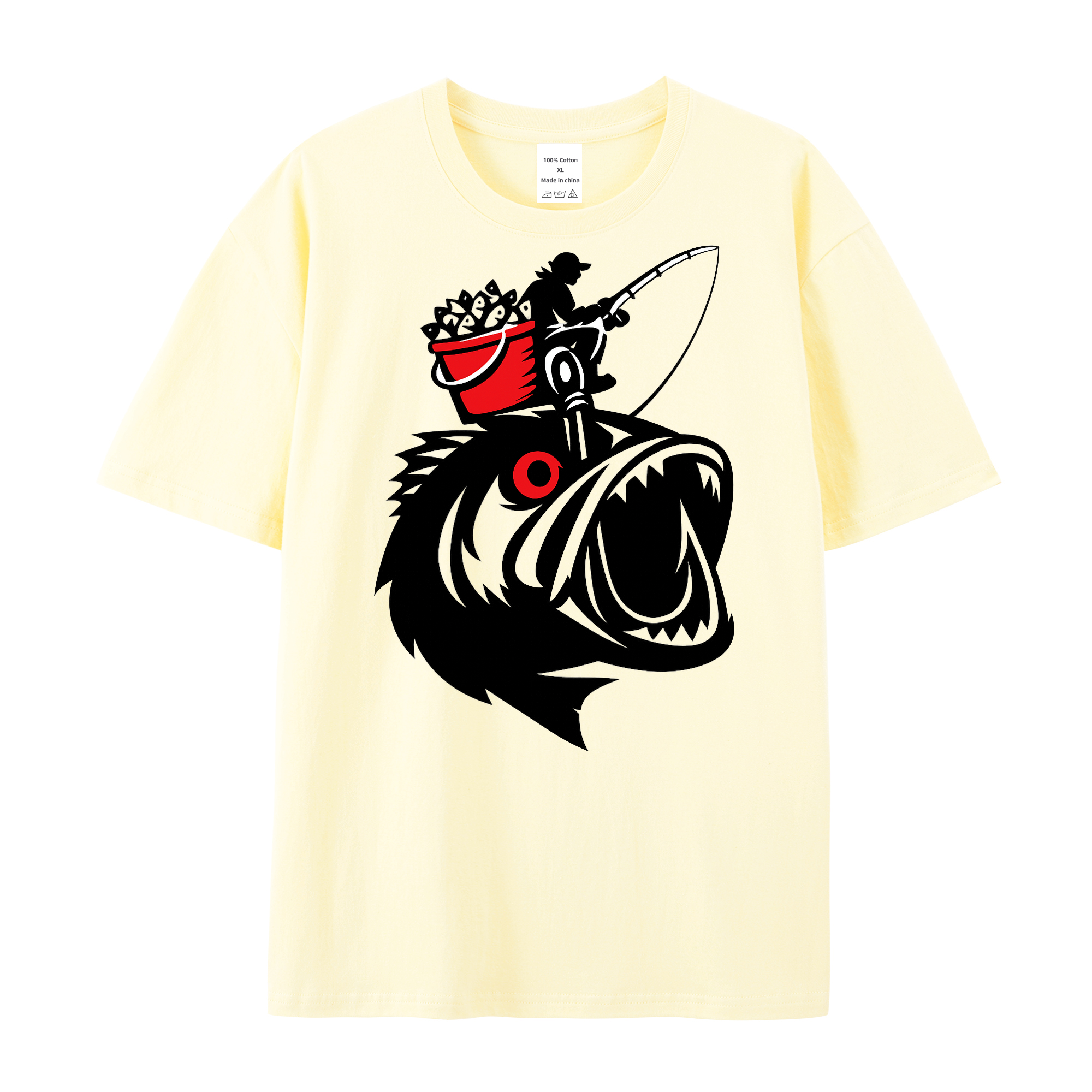 T-Shirt Angelglück am Wasser