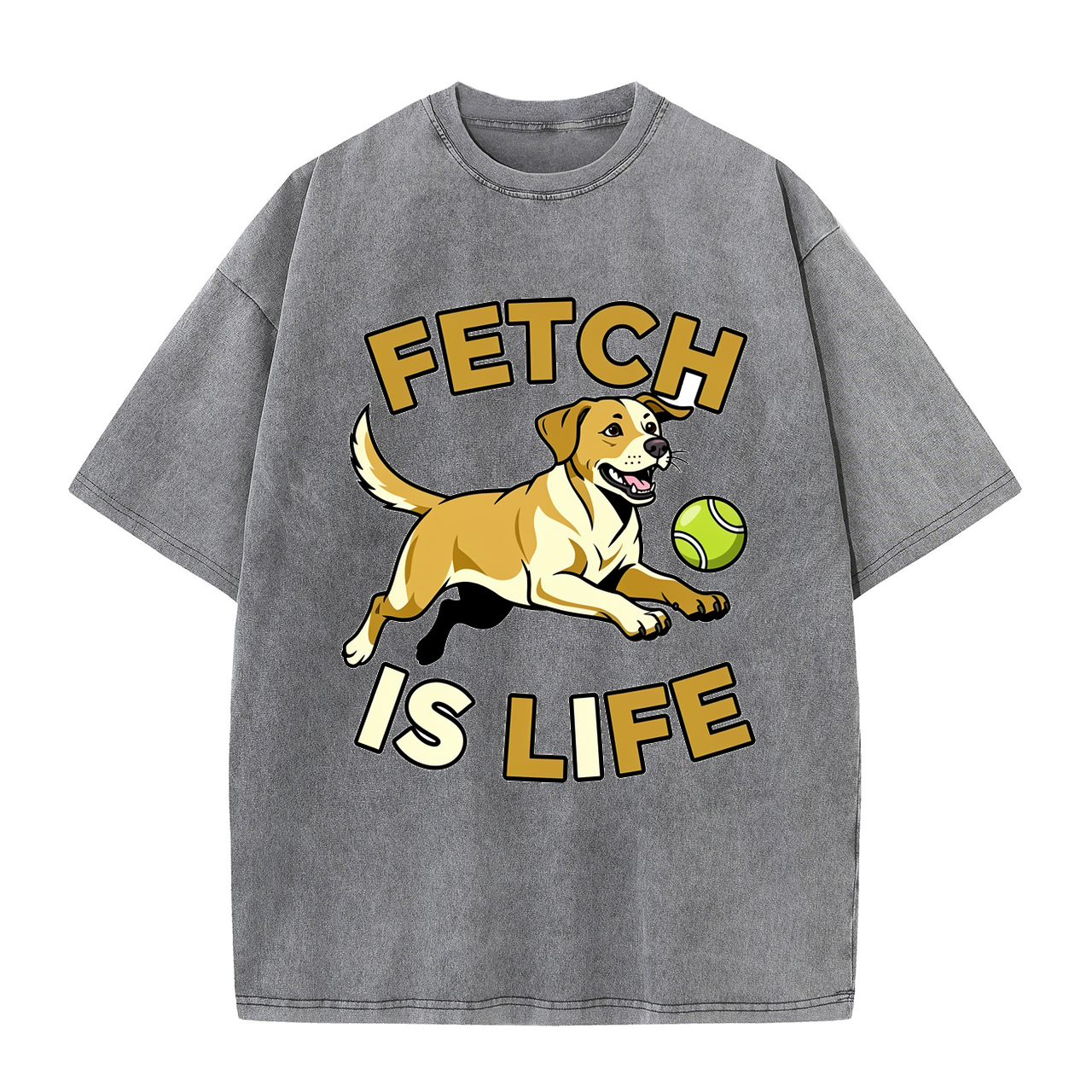 T-shirt - 100% gekämmte Baumwolle - Unisex / 230g Fetch Is L